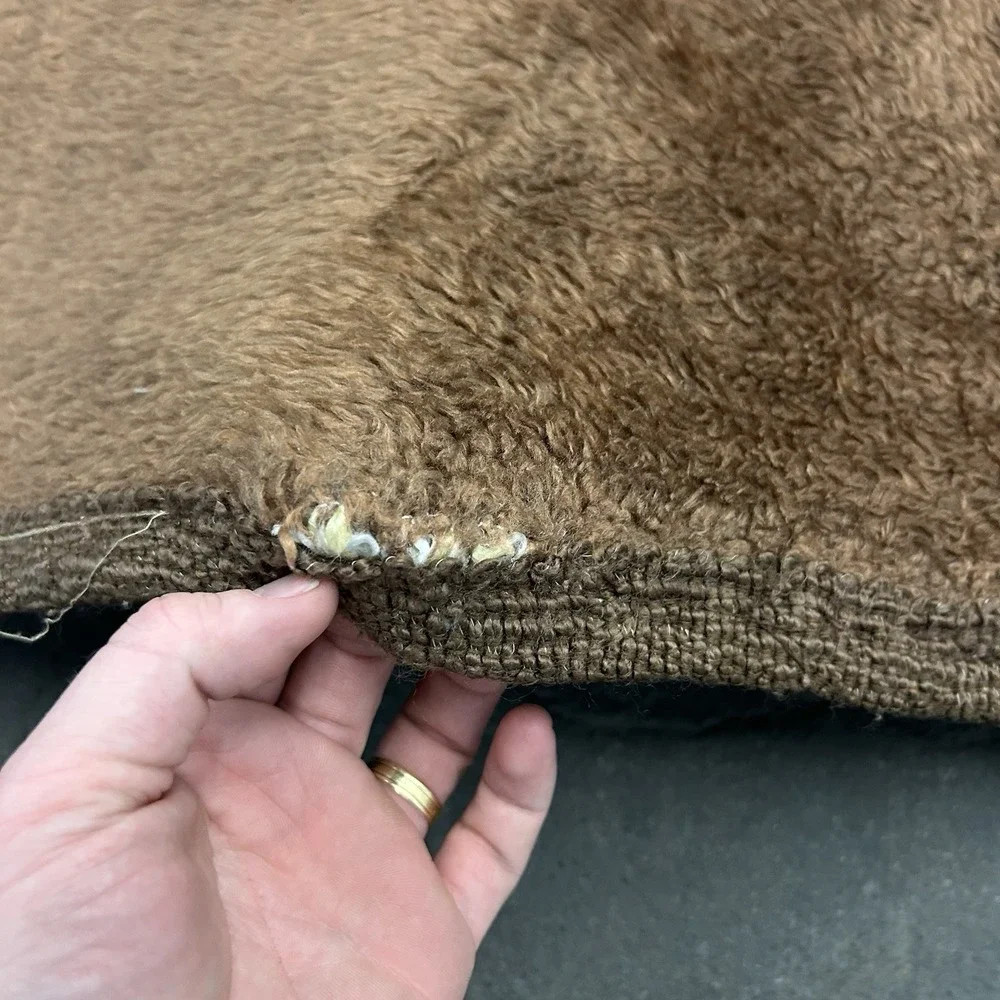 Vintage San Marcos Blanket Bald Eagle Perched Reversible Brown W:71 L:91